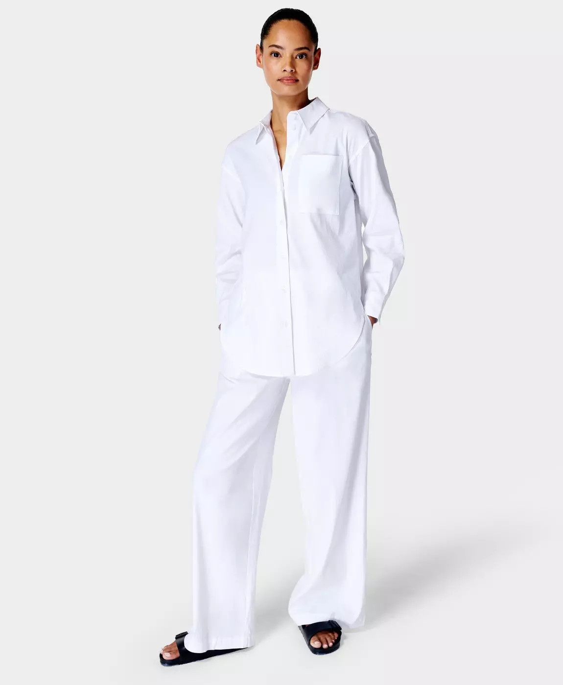 Summer Stretch Linen Relaxed Shirt | Sweaty Betty UK