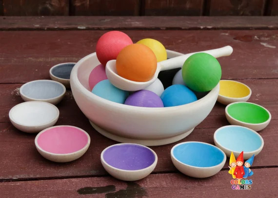 Montessori Wooden Toy for Toddler Color Sorting Educational | Etsy | Etsy (US)