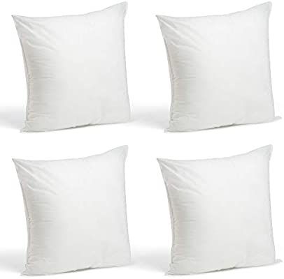 Foamily Set of 4-18 x 18 Premium Hypoallergenic Stuffer Pillow Inserts Sham Square Form Polyester... | Amazon (US)