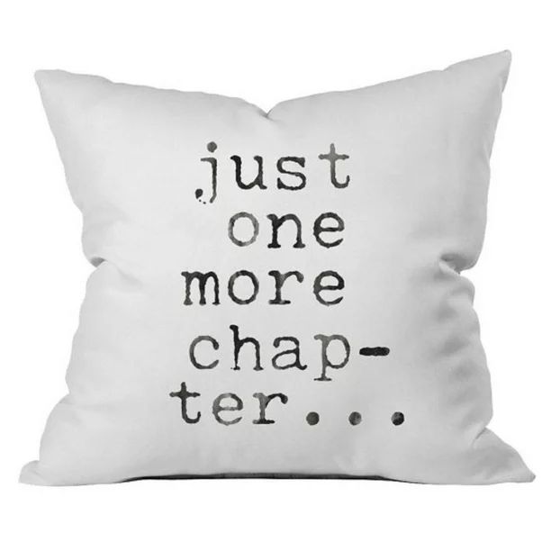 Just One More Chapter Book Lovers 18x18 Inch Throw Pillow Cover | Walmart (US)