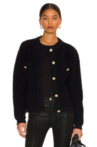 Line & Dot Khloe Boucle Cardigan in Black from Revolve.com | Revolve Clothing (Global)