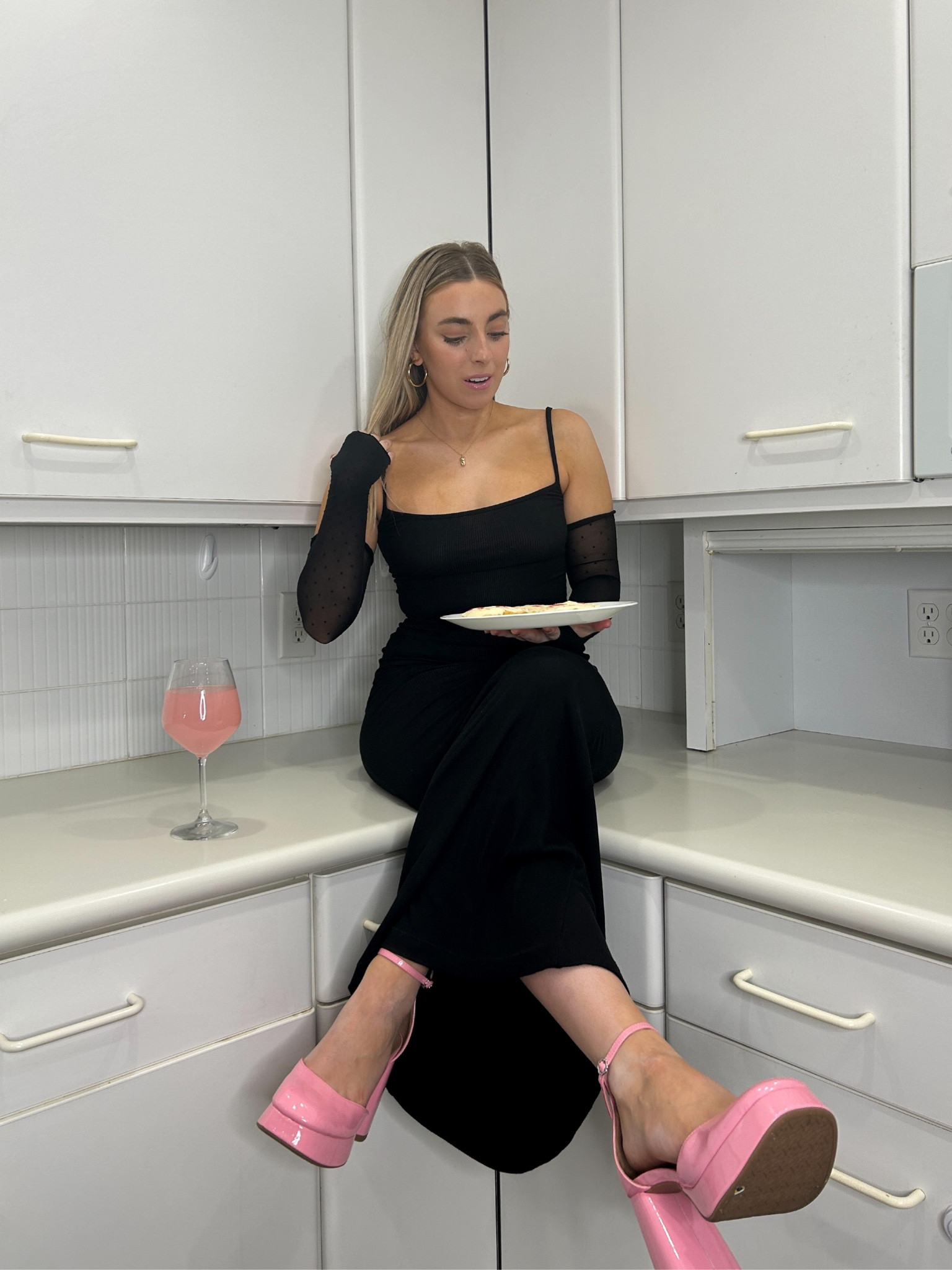 Valentine’s Day outfit, pink heels, skims dress, viral skims dress, skims lounge dress, soft lounge long slip dress 

#LTKcurves #LTKshoecrush