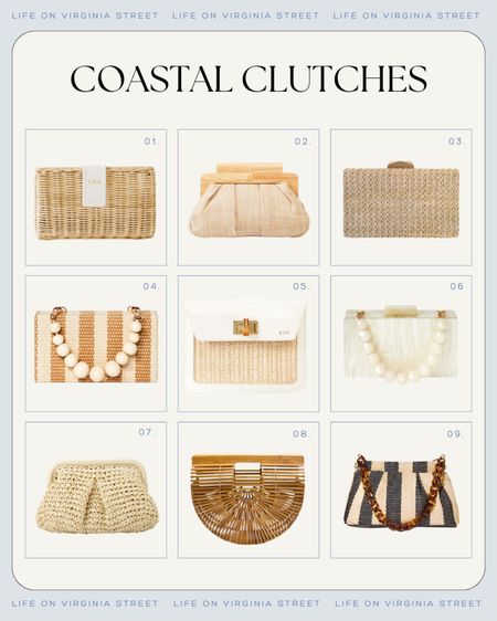 Loving all of these coastal inspired clutches for summer and resort wear travel! Includes wicker clutches, raffia clutches, wood clutches, and more! Such cute statement bags for summer outfits!
.
#ltkitbag #ltkfindsunder50 #ltkfindsunder100 #ltkstyletip #ltkover40 #ltkseasonal #ltksalealert

#LTKFindsUnder50 #LTKSeasonal #LTKItBag