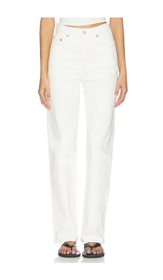 LEVI'S Ribcage Full Length Straight in White. - size 32 | Revolve Clothing (Global)