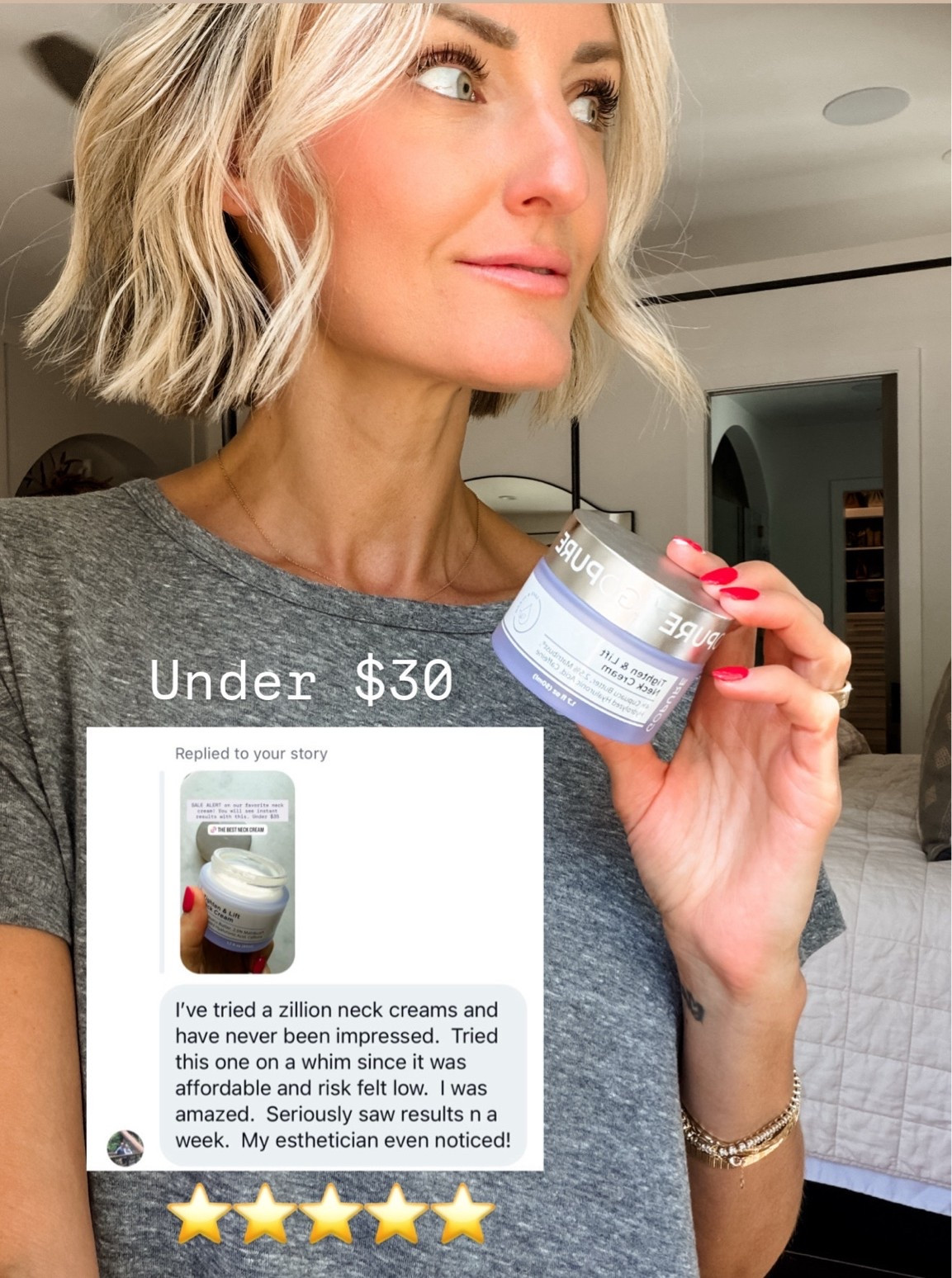 This neck cream has impressed me so much! Highly recommend!!

Loverly Grey, Amazon find, skincare, beauty finds, neck cream

#LTKBeauty