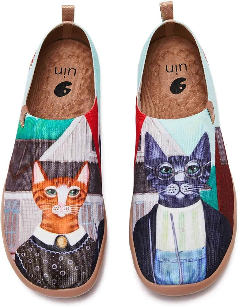 UIN Women's Walking Travel Shoes Slip On Casual Loafers Lightweight Comfort Fashion Sneaker Moder... | Amazon (US)