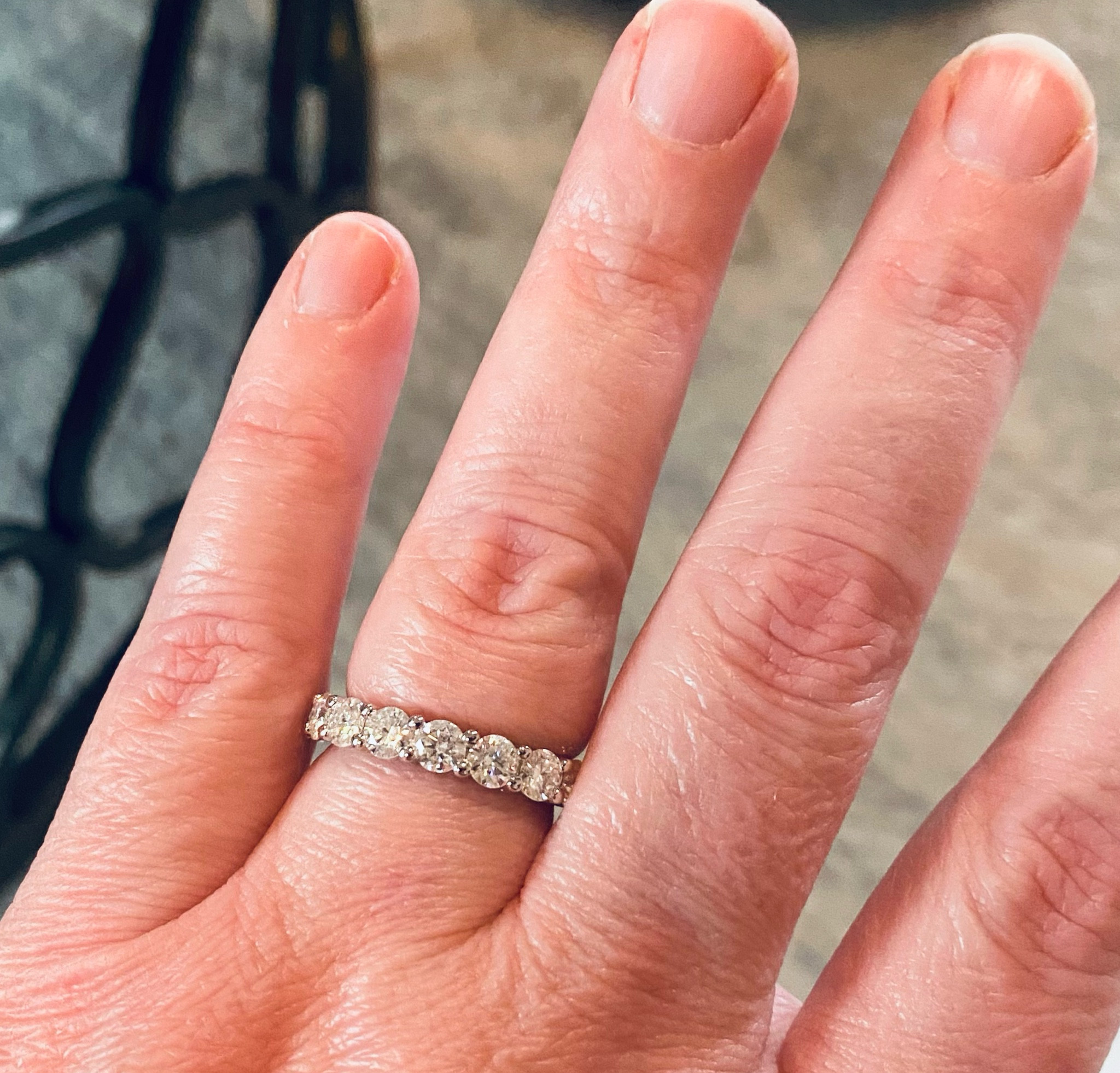 Moissanite wedding band! It’s made of sterling silver and comes genuine lab certified. Talk about affordable sparkle!

#LTKwedding #LTKSale #LTKFind