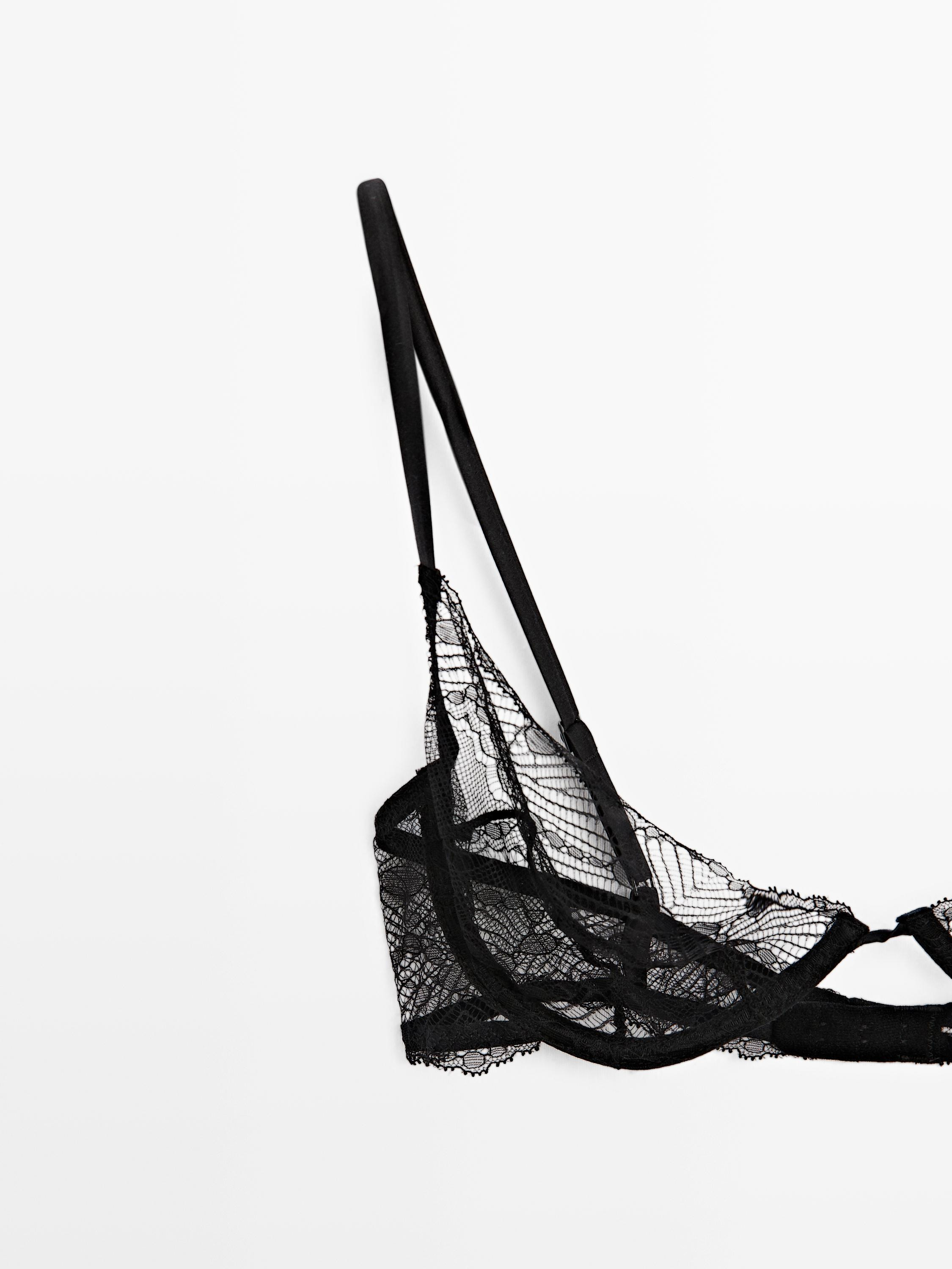 Underwire lace bra | Massimo Dutti UK