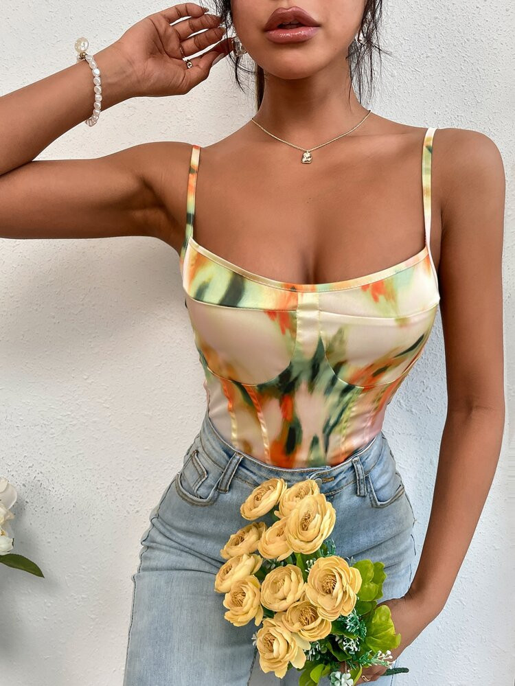 Tie Dye Bustier Cami Top | SHEIN