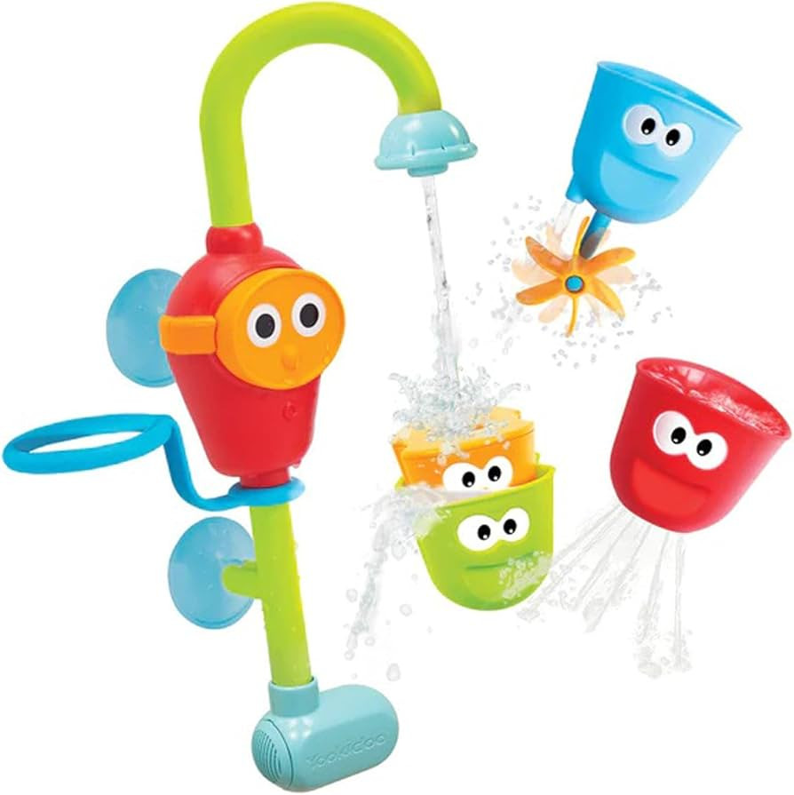 Yookidoo Toddler and Baby Bath Toy (Ages 1-3): Flow N Fill - 3 Stackable Play Cups - Battery Oper... | Amazon (US)