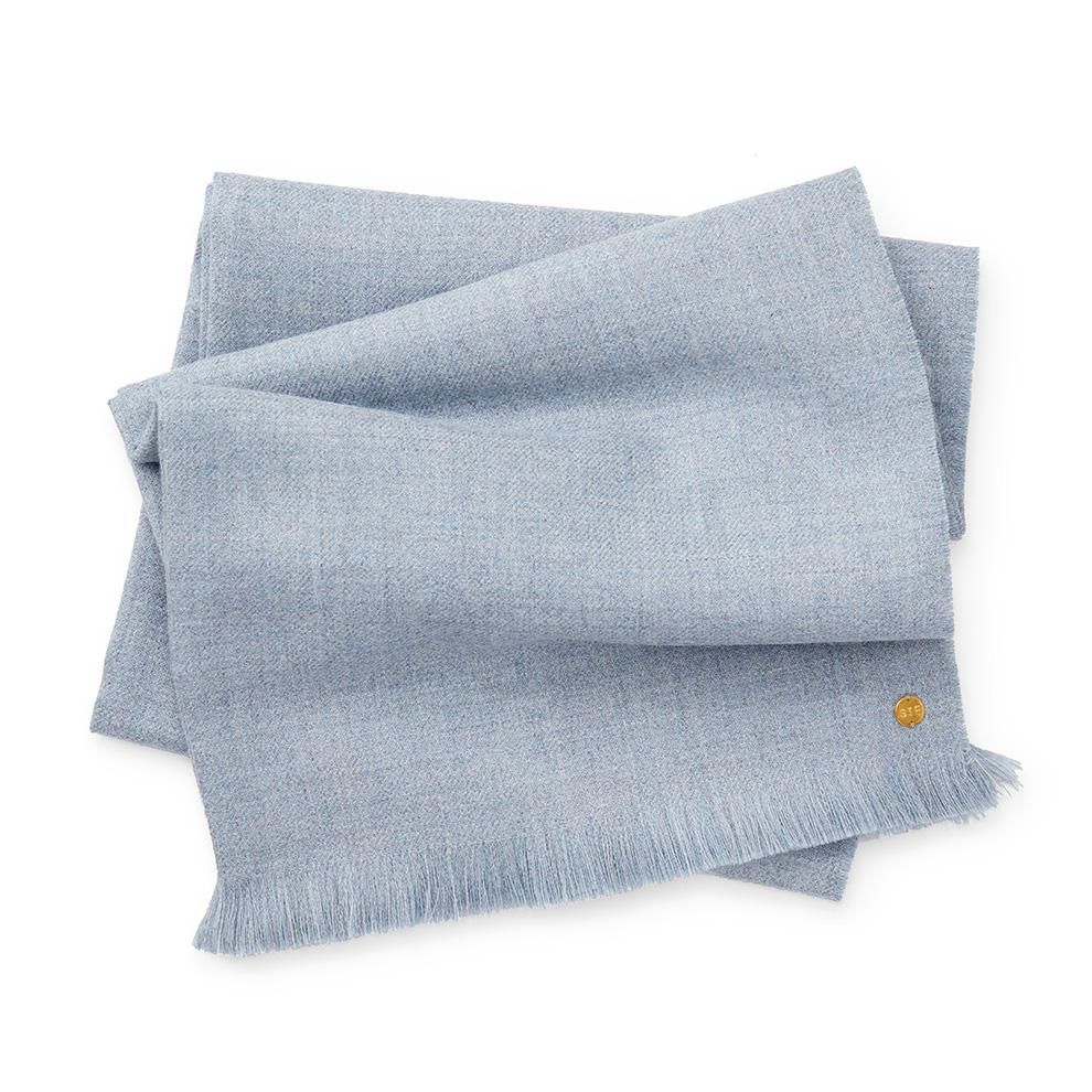 Soft Blue Baby Alpaca Throw - Blanket | St. Frank (US)