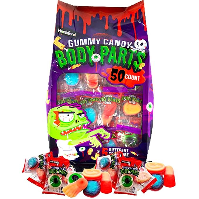 Frankford Halloween Gummy Candy Body Parts (50 Count) | Amazon (US)