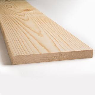 1 in. x 12 in. x 6 ft. Kiln Dried Square Edge Whitewood | The Home Depot