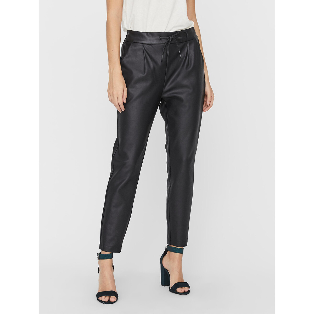 Recycled Coated Straight Trousers | La Redoute (UK)