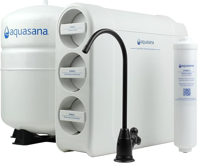 Aquasana SmartFlow™ Reverse Osmosis Water Filter System - High-Efficiency Under Sink RO Removes... | Amazon (US)