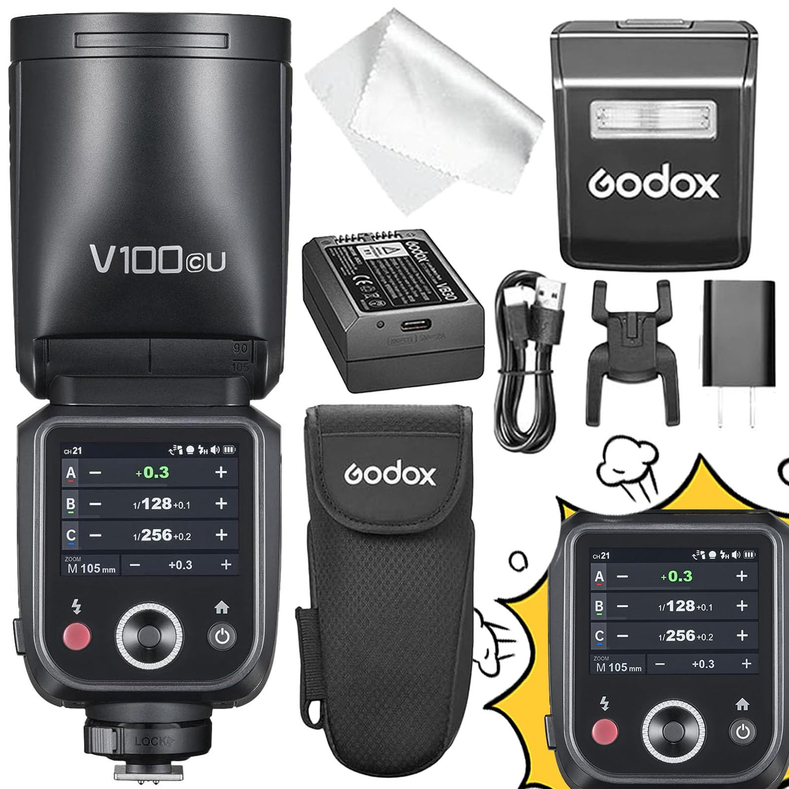 GODOX V100 C Godox Flash for Canon - 100Ws TTL Flash for Canon EOS Cameras, Touchscreen Control, ... | Amazon (US)