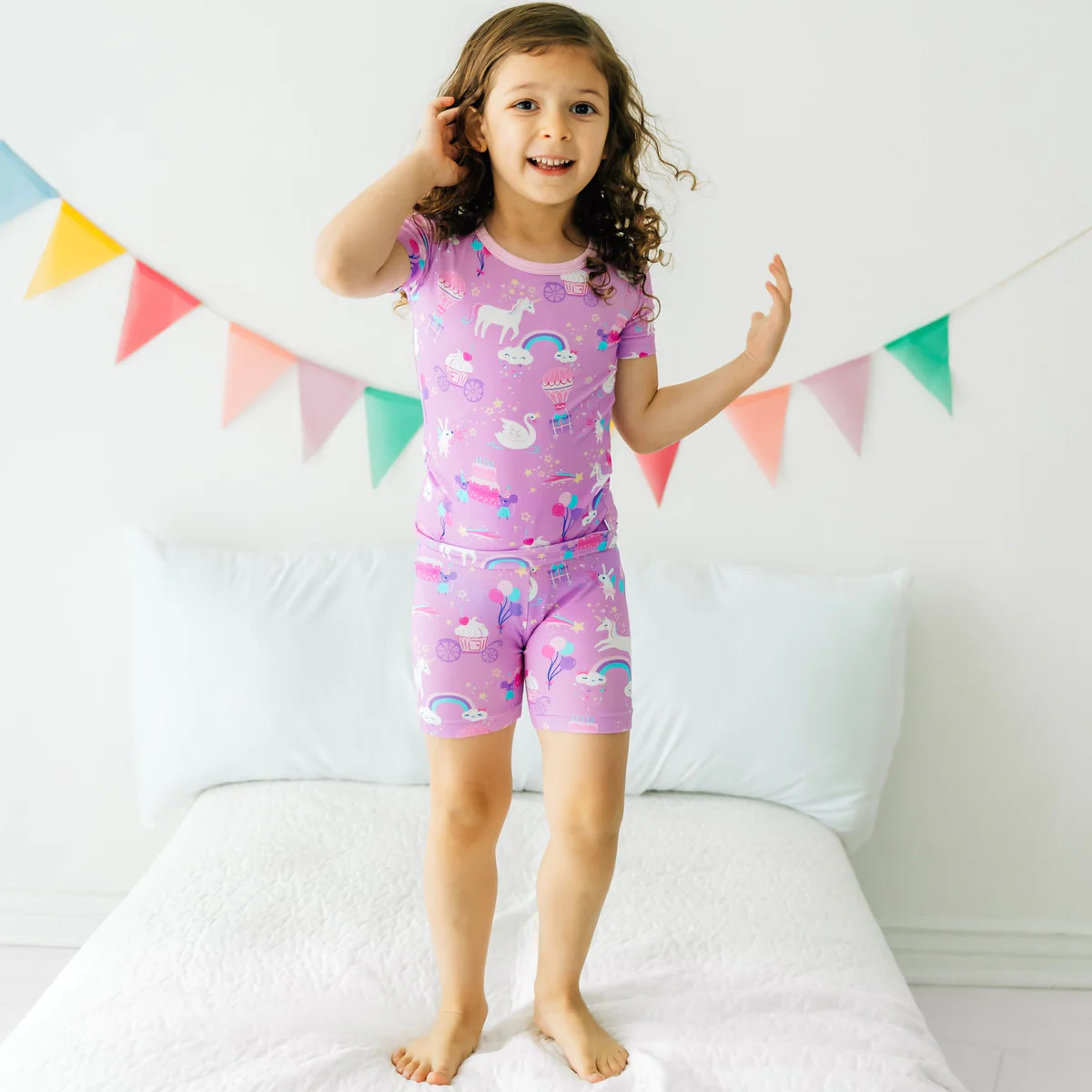 Magical Birthday Two-Piece Short Sleeve & Shorts Pajama Set | Little Sleepies