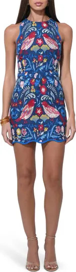 Floral Embroidery Sleeveless Minidress | Nordstrom