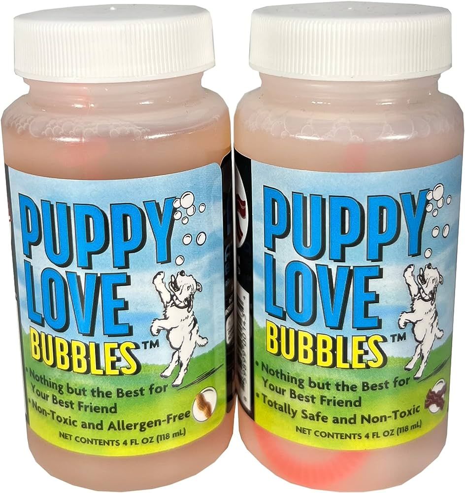 Puppy Love Bubbles, Peanut Butter & Bacon Scented Bubbles 4oz. Bottle-2 Pack Combo (1 Peanut Butt... | Amazon (US)