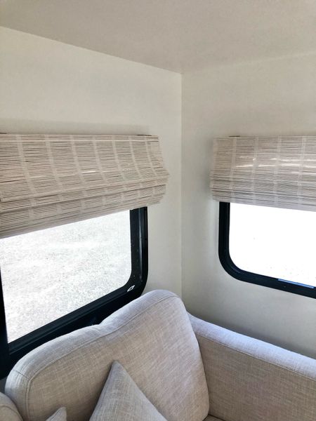 My favorite coastal light textured blinds! They are not blackout but they add some beautiful texture and soft color.

Blinds, window treatments, modern coastal, home decor, designs, interior design, coastal homes, trailers, rv remodel, rv items

#LTKhome