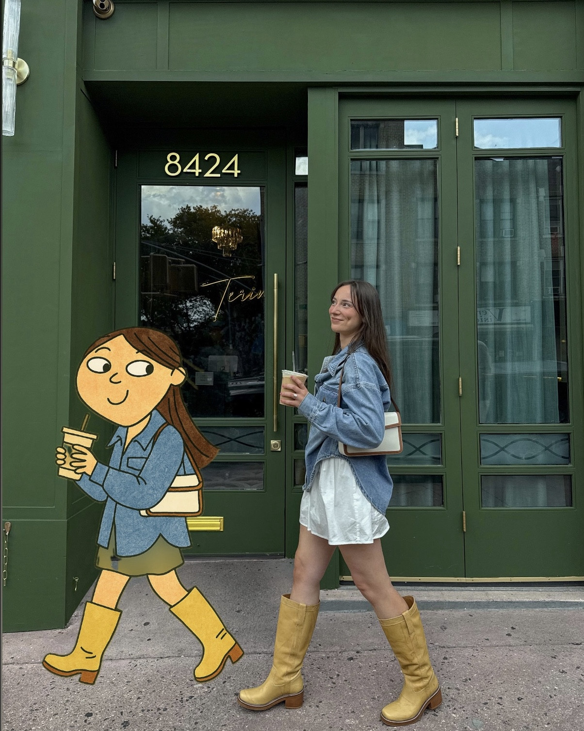 transitional fall outfit inspo 🤎🍂🍁 

fall fashion, fall outfit, fall outfits, fall 2025, fall dress, fall fashion, inspo, outfit ideas, outfit fall, preppy outfits, frye boots, frye boots outfit, denim dress, denim romper, suede bag, coach brooklyn bag, white tee, coastal cowgirl outfit, coastal granddaughter ,