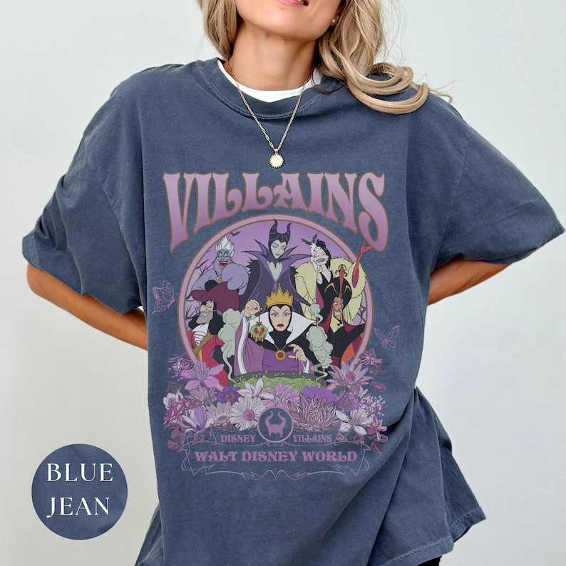 Comfort Color® Vintage Villains Walt Disney Shirt Disney Halloween Shirt, Witch Shirt, Disneylan... | Etsy (US)