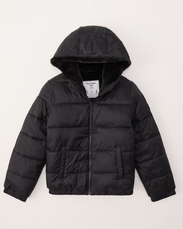 girls a&f cozy puffer | girls coats & jackets | Abercrombie.com | Abercrombie & Fitch (US)