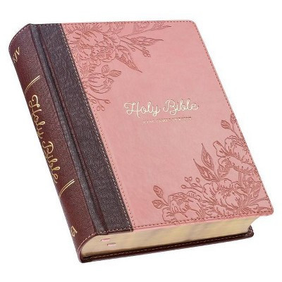 KJV Holy Bible, Note-Taking Bible, Faux Leather Hardcover - King James Version, Brown/Pink | Target