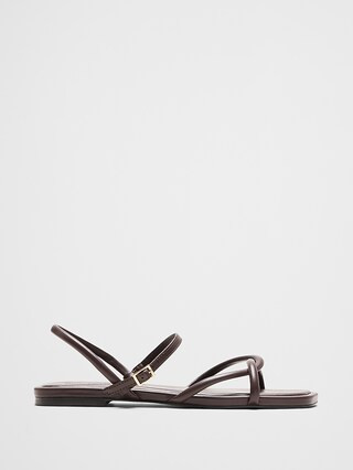 Vegan Leather Tubular Strappy Sandal | Banana Republic Factory