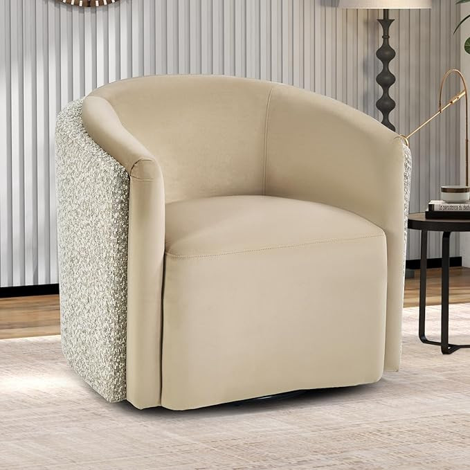 Amazon.com: CANMOV Swivel Accent Chair, 360° Swivel Barrel Chair with Armrest, Modern Round Armc... | Amazon (US)