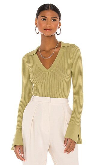 Femme Rib Henley in Sage | Revolve Clothing (Global)