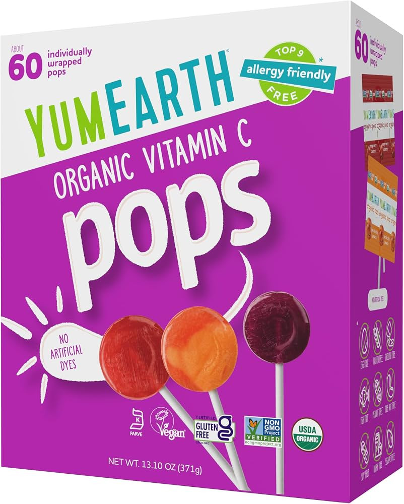 Yumearth, Lollipops Vitamin C Value Box Organic, 13.1 Ounce | Amazon (US)