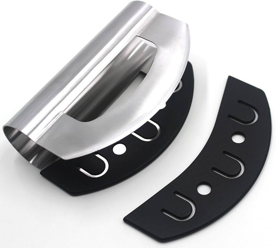 Checkered Chef Stainless Steel Mezzaluna Salad & Vegetable Chopper | Amazon (US)