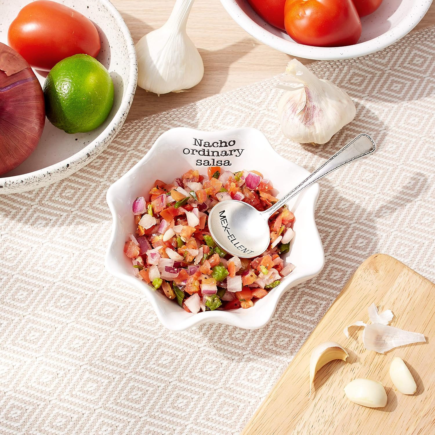 Mud Pie Salsa Dip Cup Set, Nacho | Amazon (US)