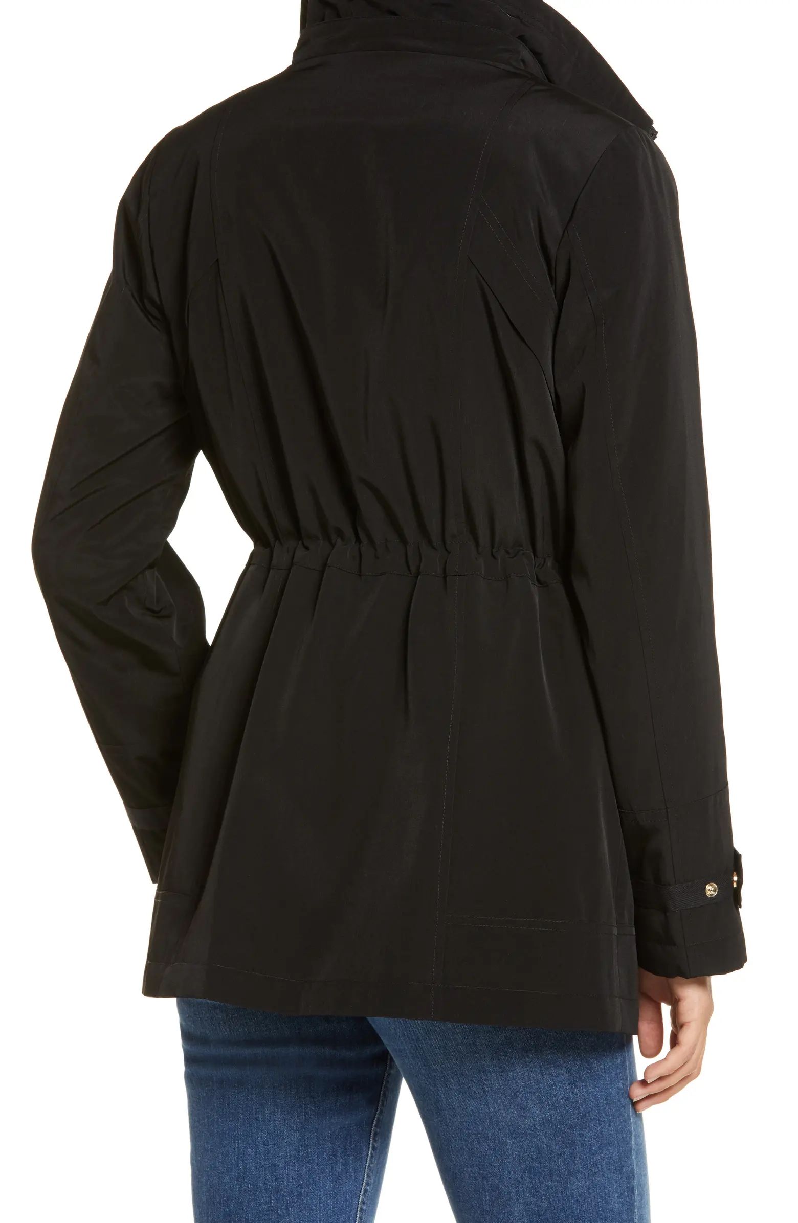 Cinched Waist Hooded Raincoat | Nordstrom