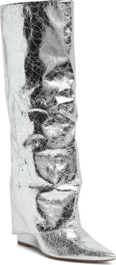 Paltrow Croc Embossed Knee High Boot (Women) | Nordstrom Rack