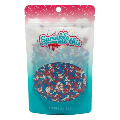 Sprinkle Me This – Stars & Stripes Patriotic Sprinkles 4 oz – Red, White & Blue Star-Shaped & Classic Mix – 4th of July | Target