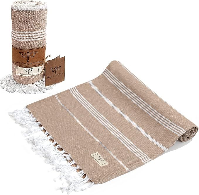 Smyrna Classical Series Original Turkish Beach Towel | 100% Cotton, Prewashed, 37 x 71 Inches | P... | Amazon (US)