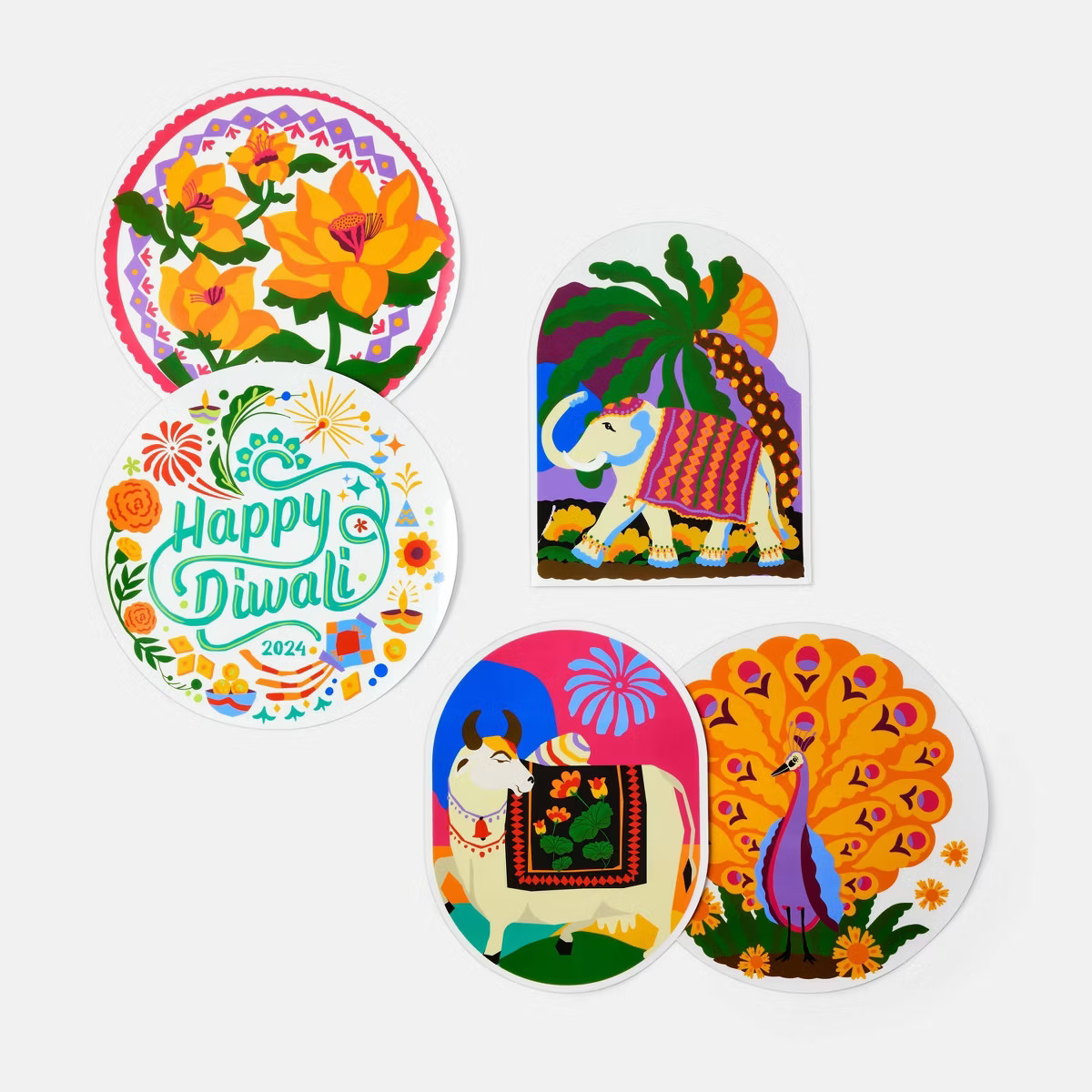 5pc Decorative Diwali Decals | Target