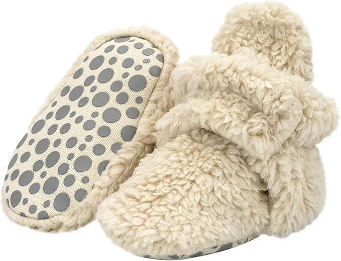 Zutano Unisex Furry Baby Booties with Grippers, Organic Cotton Lining, Baby Registry Must Haves | Amazon (US)