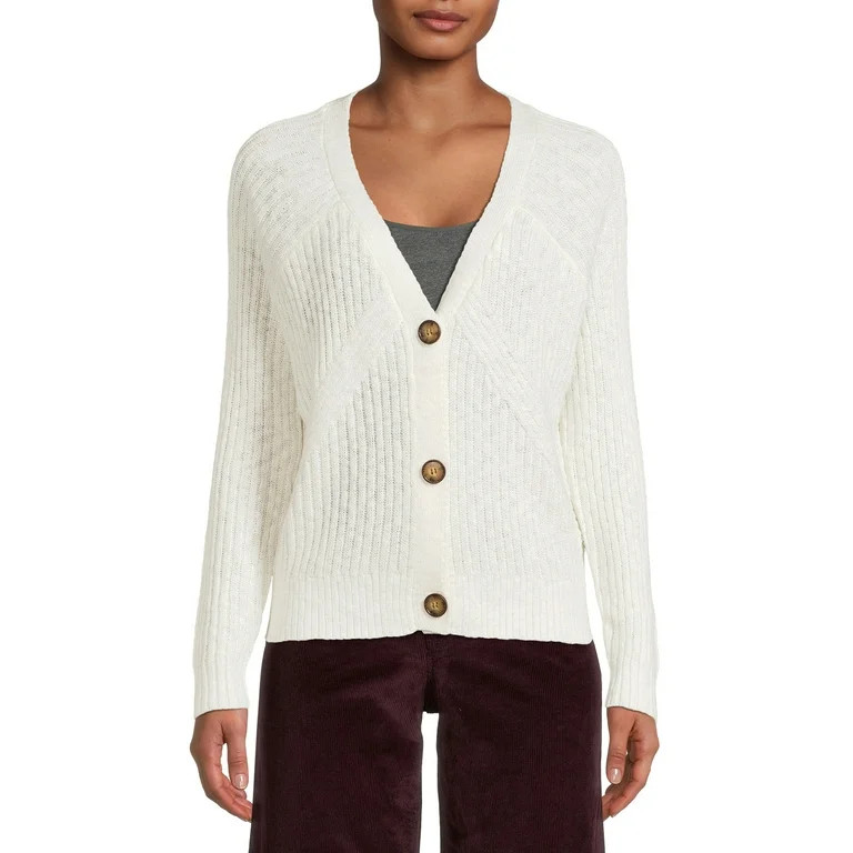 Time and Tru Women's Boyfriend Cardigan Sweater | Walmart (US)