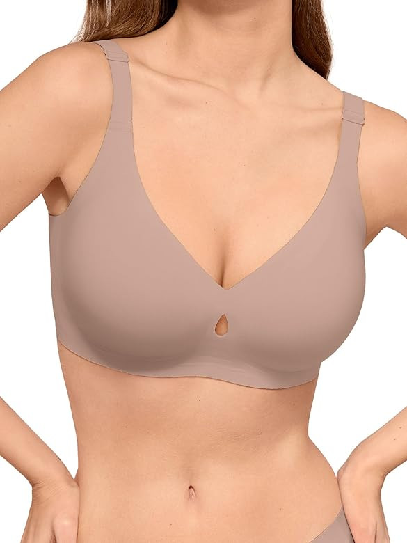 LUCKMEEY Bras for Women No Underwire Wireless Bras - Seamless Push Up Full Coverage Bralettes Com... | Amazon (US)