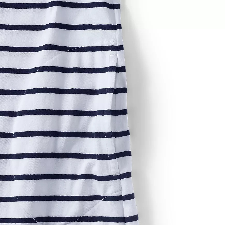 Women's Cotton Jersey Notch Neck Dress | Lands' End (US)