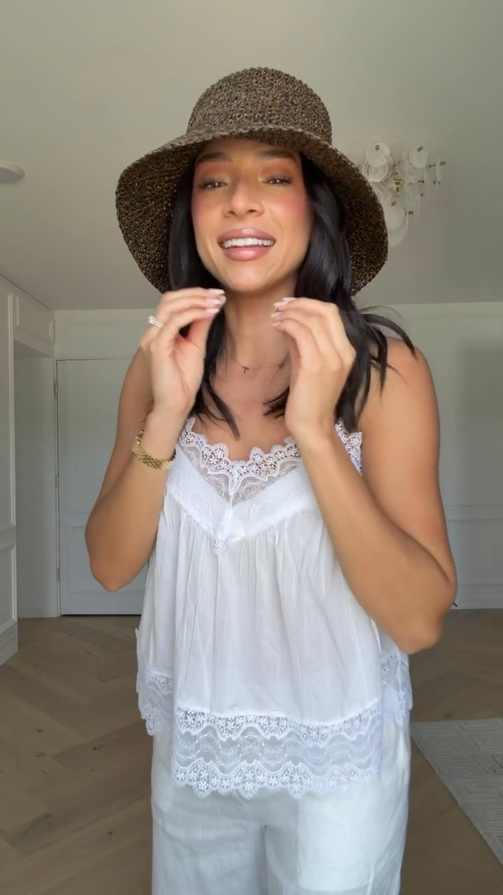 15% OFF almost everything or 20% OFF 3+ items!! Wearing size S lace trim tank and size M long linen pants 

summer outfit, spring outfit, weekend outfit, date night outfit, vacation outfit, beach outfit, pool outfit, sun hat, mom outfit, postpartum outfit

#LTKmomlife #LTKSaleAlert #LTKSeasonal