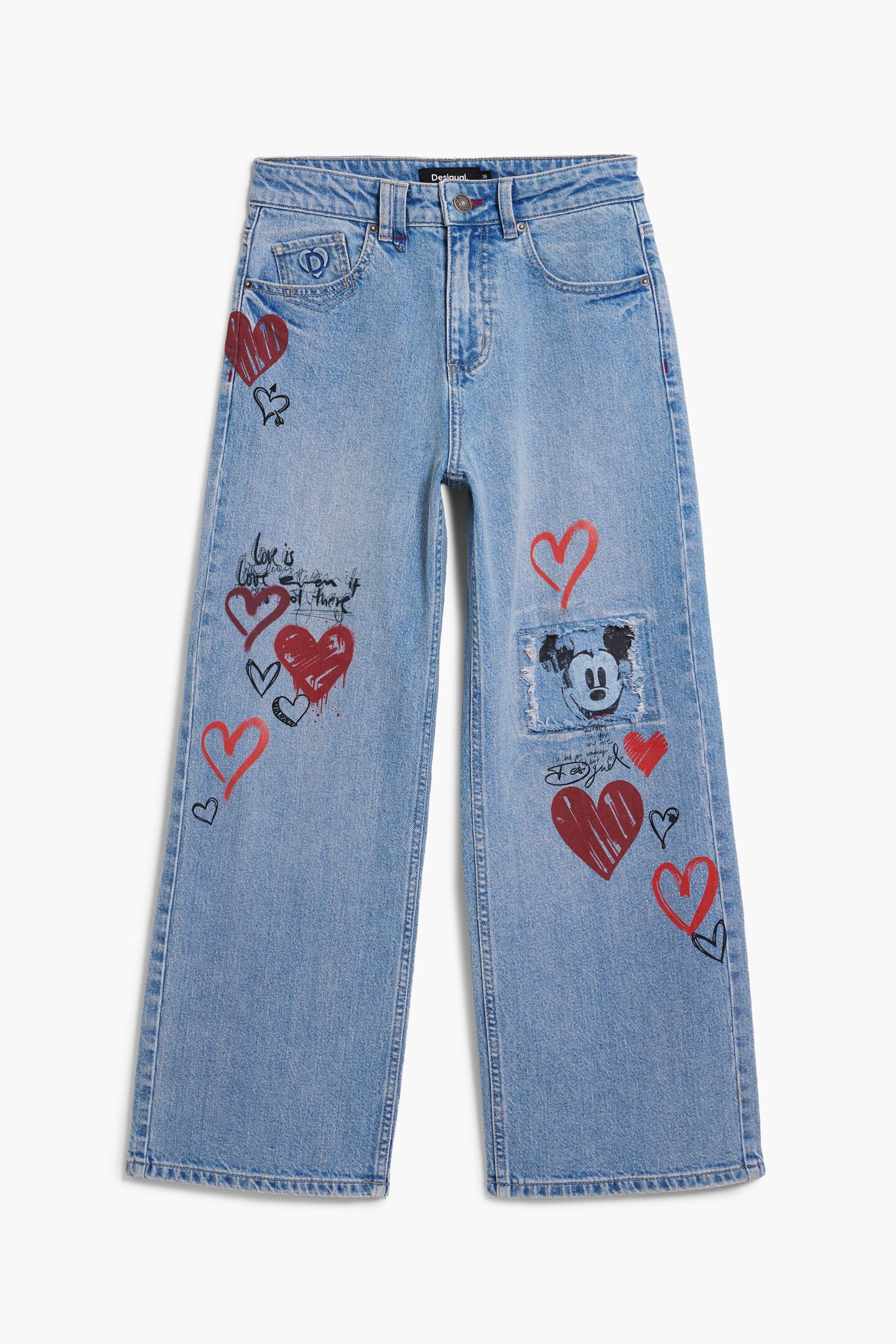 Women’s Mickey Mouse™ hearts jeans I Desigual.com | Desigual USA,CA