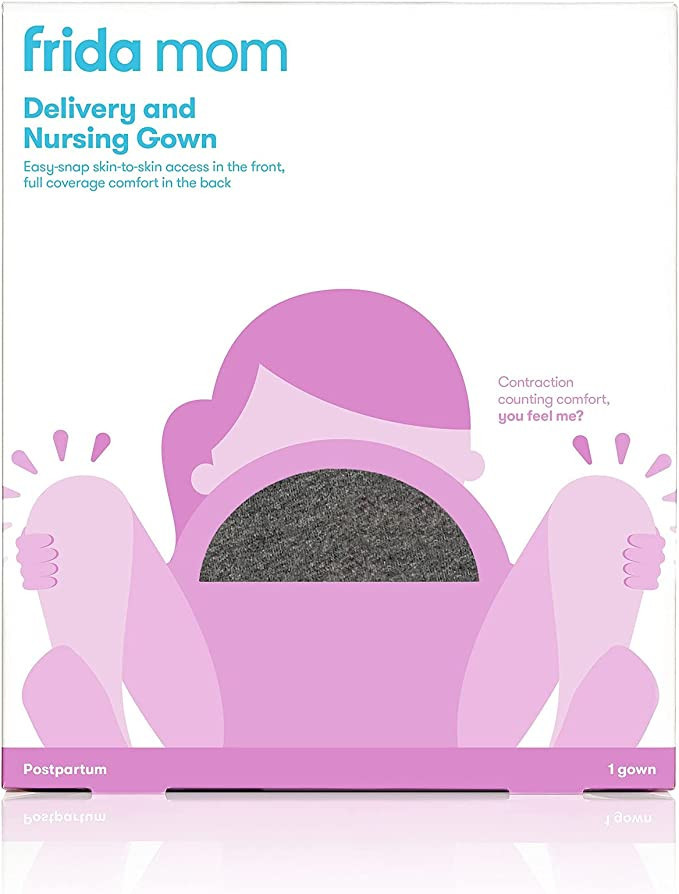 Frida Mom Delivery and Nursing Gown | Easy-Snap, Tagless, Skin-to-Skin Access and Full Coverage i... | Amazon (US)
