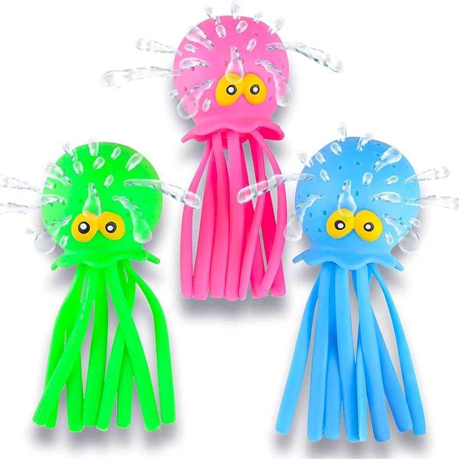 ArtCreativity Octopus Water Balls, Set of 3, Rubber Kids’ Bath Toys, Sensory Stress Relief Pool... | Amazon (US)