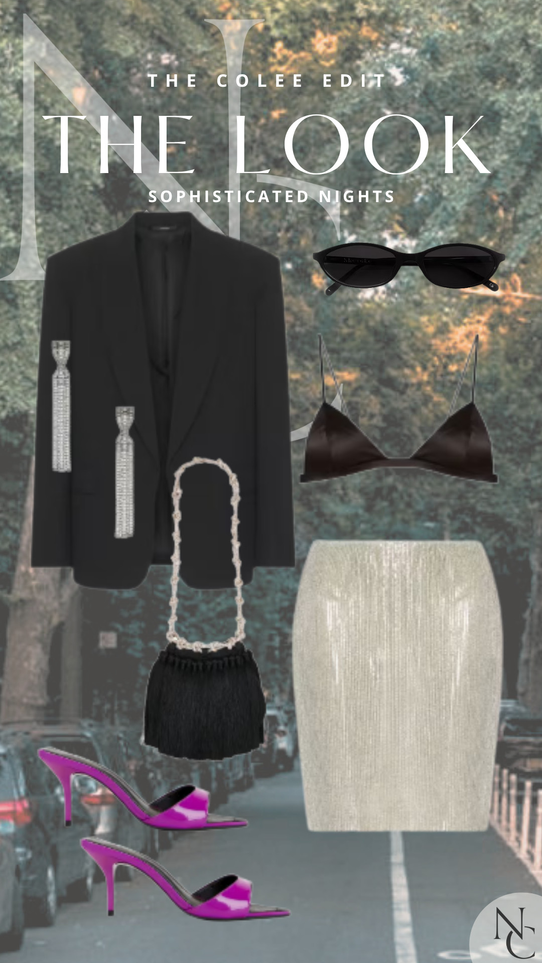 All black…but she brought a little sparkle. 🖤✨

An oversized blazer + barely-there bralette with a shimmering mini feels sophisticated, sexy and just edgy enough. And those hot-pink heels? The plot twist the outfit absolutely needed. 💗

This one is made for cocktails, dinner + somewhere fabulous afterward.

#NightOutStyle #DateNightLook #EveningStyle #TheColeeEdit #LTKStyle 

 #LTKdayinmylife #LTKgrwm #LTKootd