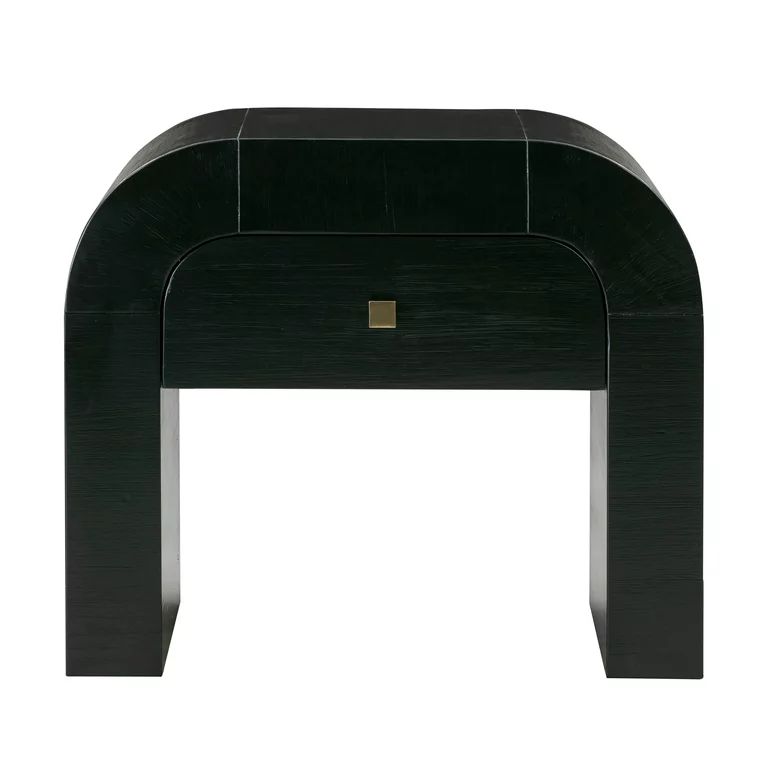 TOV Furniture Hump Black Acacia Nightstand with Gold Accents - Walmart.com | Walmart (US)