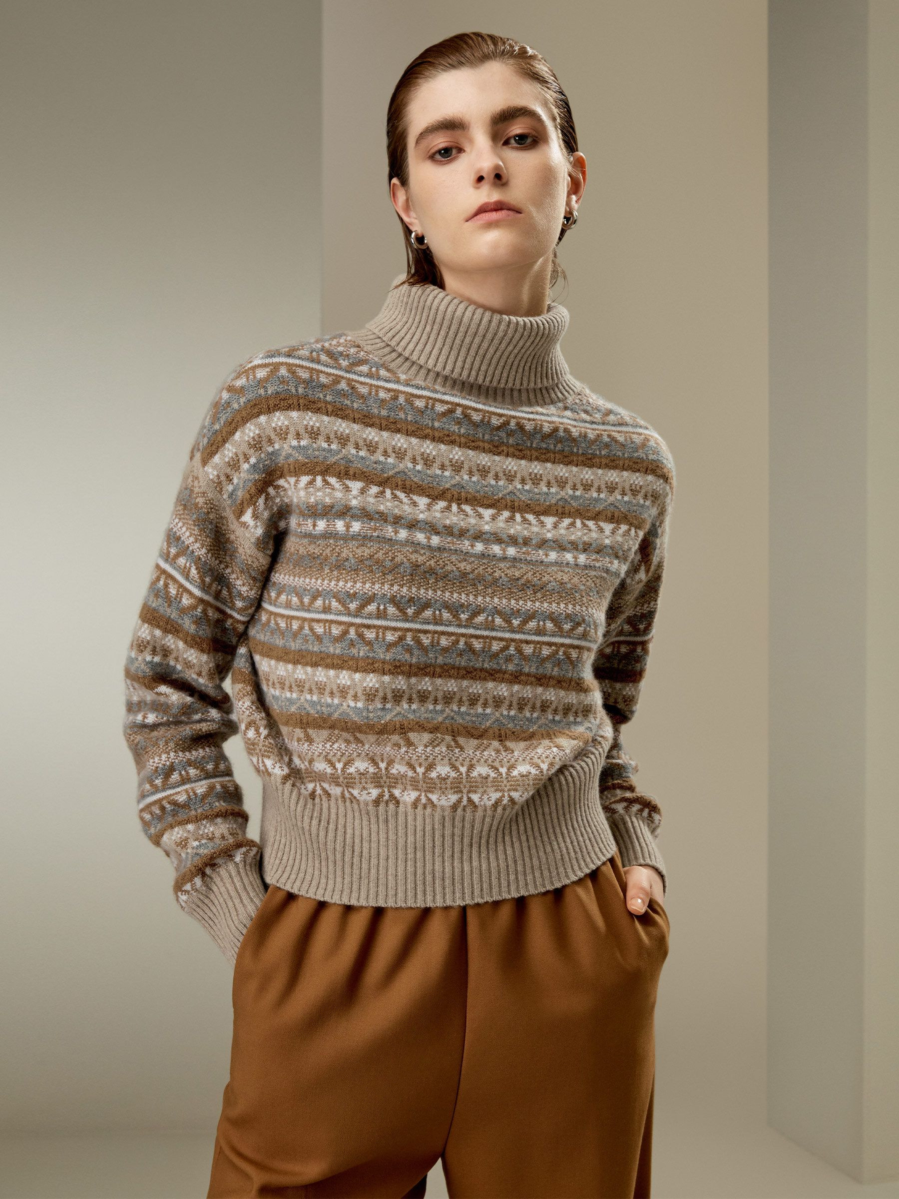 Fair Isle Cashmere Pullover | LilySilk